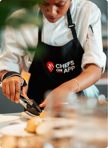 Chef cooking at home